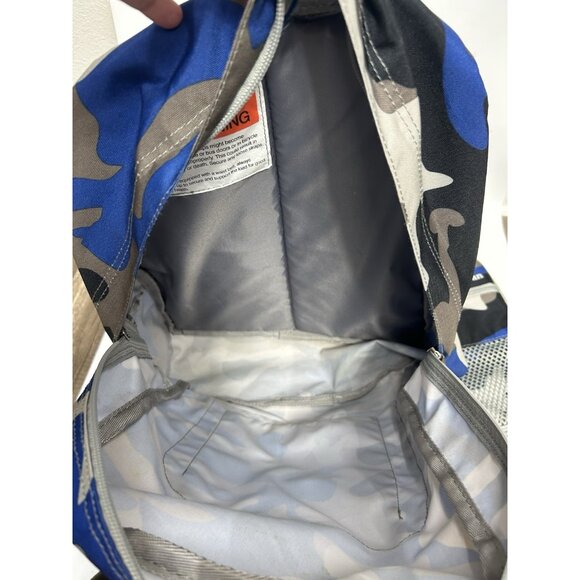 LL Bean Backpack Book Pack Lunchbox SET School Travel Bag Blue Camouflage - Picture 7 of 9